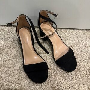 a new day Black Ankle Strap Heels